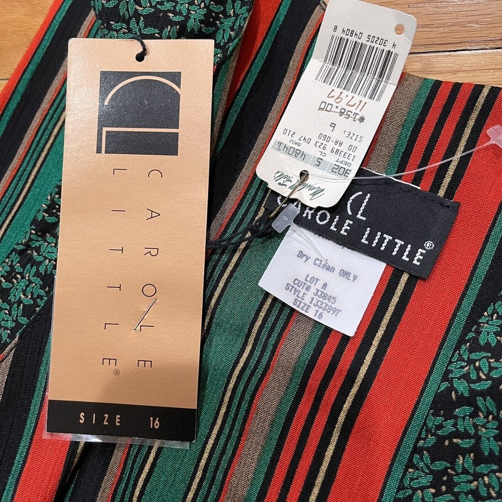 Vintage Carole Little Womens Maxi Jumper Dress 16 Country Cottagecore Granny NEW - Picture 3 of 10